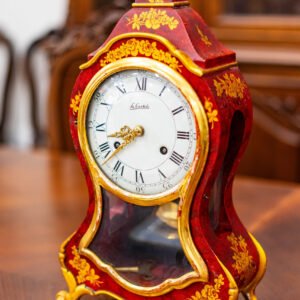 relógio de mesa le castel – estilo rococó com dourados florais
